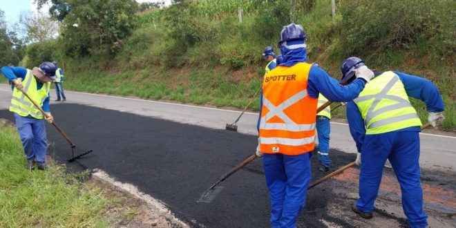 CONTINUIDADE DAS OBRAS DE MANUTENÇÃO DE PAVIMENTO NA REGIÃO SUL DE MINAS PELA CONCESSIONÁRIA EPR